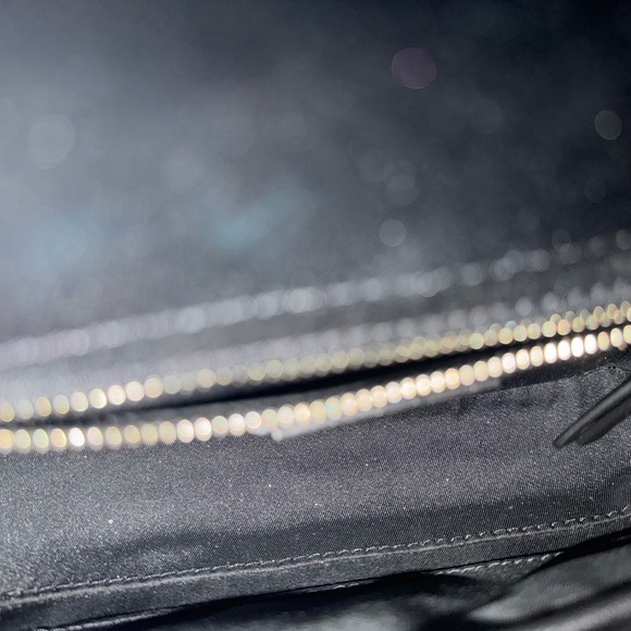 Authentic Tory Burch Fleming Chic Black and Red Tweed Chain Bag - Picture 7 of 15